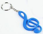 Kék violinkulcs alakú kulcstartó (Zenei ajándéktárgy)
